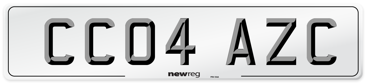 CC04 AZC Number Plate from New Reg
